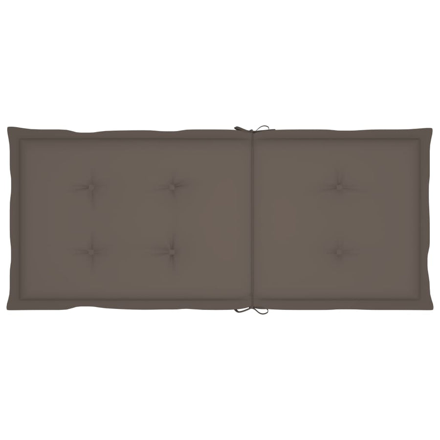 Folding Chairs 4 pcs with Taupe Cushions Solid Teak Wood
