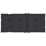 Folding Chairs 4 pcs with Anthracite Cushions Solid Teak Wood
