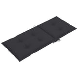 Folding Chairs 4 pcs with Anthracite Cushions Solid Teak Wood - Extra Image