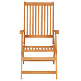 Folding Chairs 4 pcs with Grey Cushions Solid Teak Wood