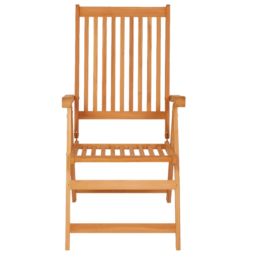 Folding Chairs 4 pcs with Black Cushions Solid Teak Wood