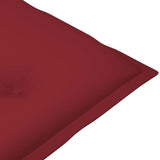 Folding Chairs 4 pcs with Wine Red Cushions Solid Teak Wood