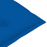 Folding Chairs 4 pcs with Royal Blue Cushions Solid Teak Wood