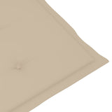 Garden Chairs 6 pcs with Beige Cushions Solid Teak Wood - Extra Image