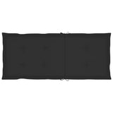 Garden Chairs 6 pcs with Black Cushions Solid Teak Wood - Low Angle