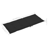 Garden Chairs 6 pcs with Black Cushions Solid Teak Wood - Extra Image