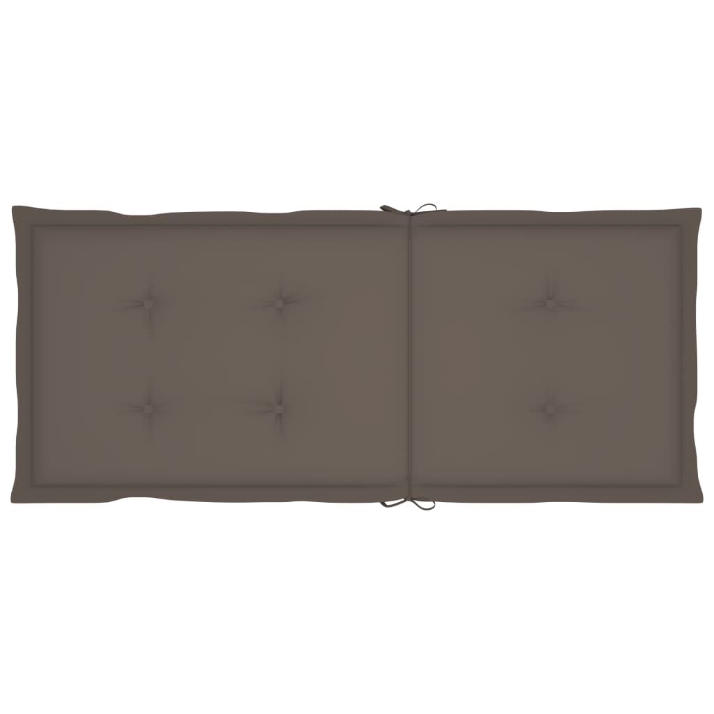 Folding Chairs 6 pcs with Taupe Cushions Solid Teak Wood