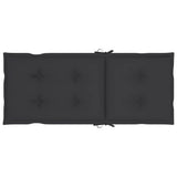 Garden Chairs 6 pcs with Anthracite Cushions Solid Teak Wood - Low Angle