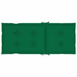Folding Chairs 6 pcs with Green Cushions Solid Teak Wood
