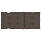 Folding Chairs 6 pcs with Taupe Cushions Solid Teak Wood