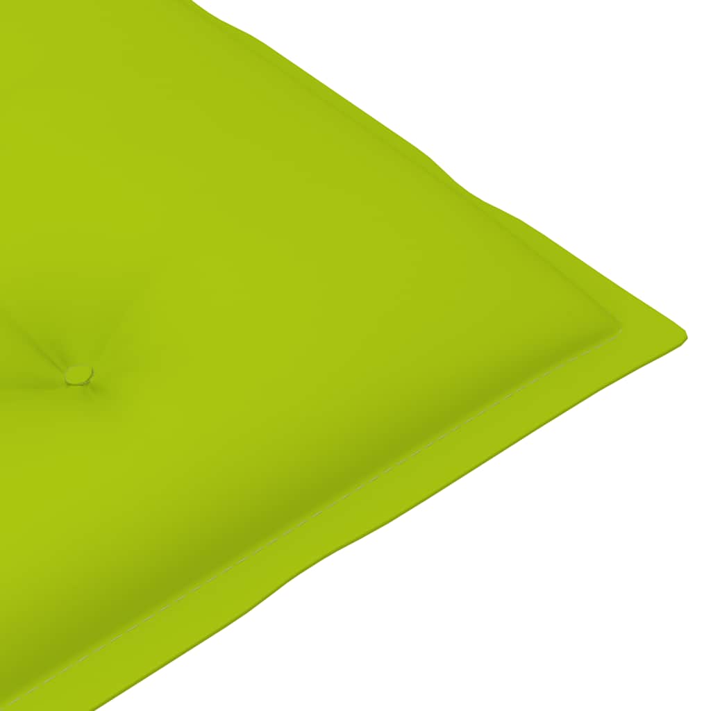 Folding Chairs 6 pcs with Bright Green Cushions Solid Teak Wood