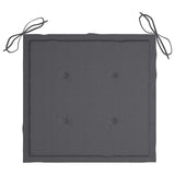Garden Chairs with Anthracite Cushions 6 pcs Solid Teak Wood - Extra Image