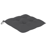 Garden Chairs with Anthracite Cushions 6 pcs Solid Teak Wood - Extra Image