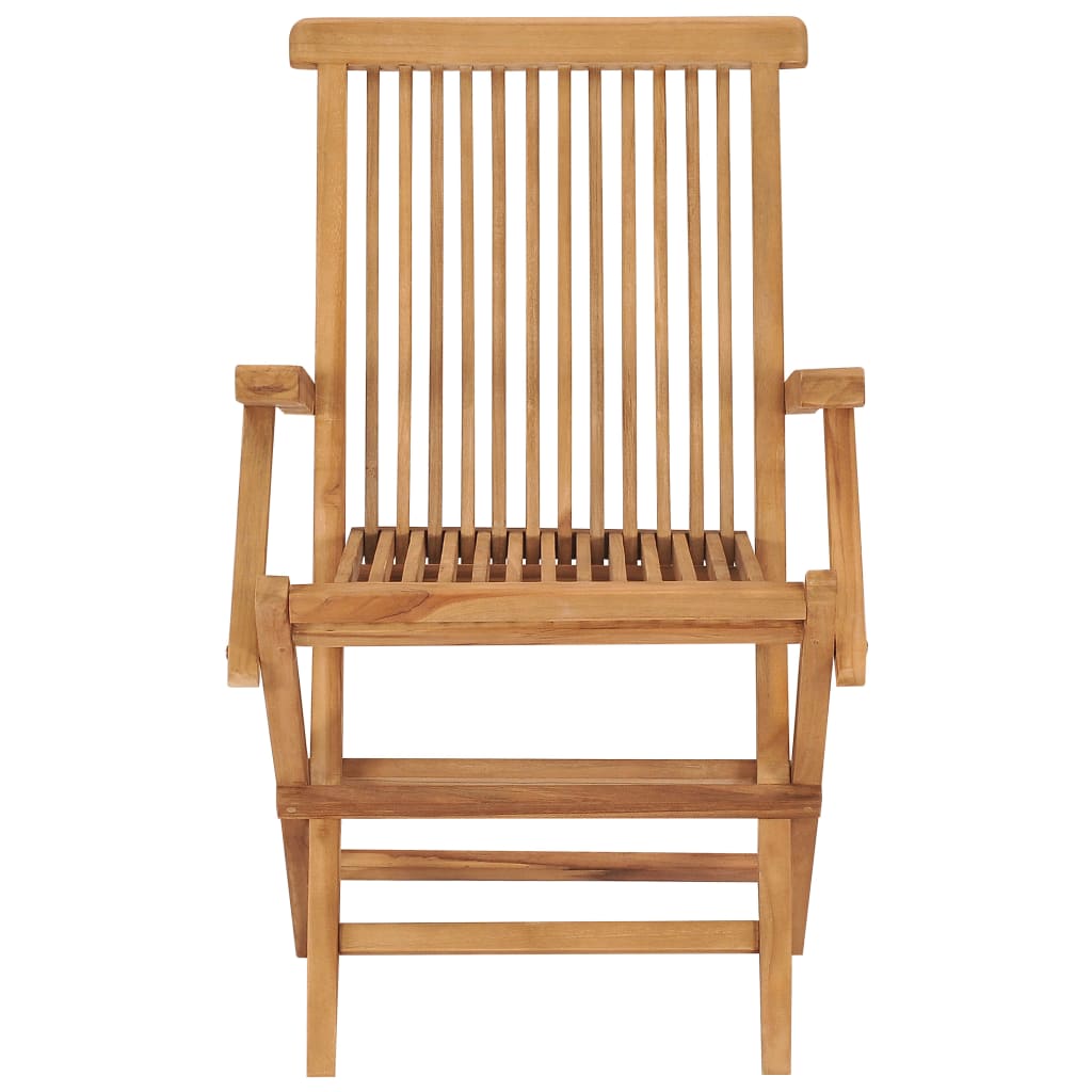 Garden Chairs with Anthracite Cushions 4 pcs Solid Teak Wood