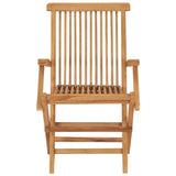 Garden Chairs with Grey Cushions 4 pcs Solid Teak Wood