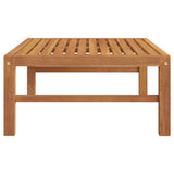 Garden Table 63x63x30 cm Solid Teak Wood - Side View