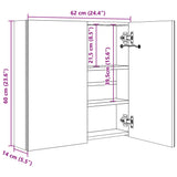 LED Bathroom Mirror Cabinet 62x14x60 cm - Extra Image