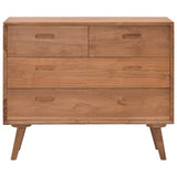 Chest of Drawers 90x35x75 cm Solid Teak Wood