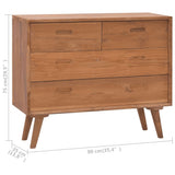 Chest of Drawers 90x35x75 cm Solid Teak Wood - Extra Image