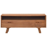 TV Cabinet 110x30x45 cm Solid Teak Wood - Front View