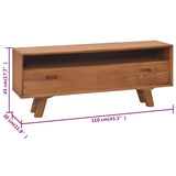 TV Cabinet 110x30x45 cm Solid Teak Wood - Extra Image