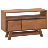 TV Cabinet 80x30x50 cm Solid Teak Wood - 45-Degree Angle