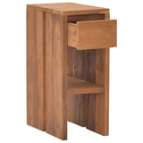 Bedside Cabinet 20x35x50 cm Solid Teak Wood - Side View