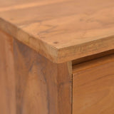 Bedside Cabinet 20x35x50 cm Solid Teak Wood - Close-Up Angle