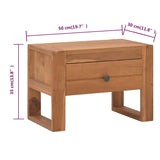 Bedside Cabinet 50x30x35 cm Solid Teak Wood