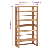Shelving Unit 60x30x120 cm Solid Teak Wood