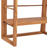Shelving Unit 60x30x180 cm Solid Teak Wood - Close-Up Angle