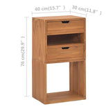 Storage Cabinet 40x30x76 cm Solid Teak Wood - Extra Image