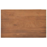 TV Cabinet with Wheels 80x50x42 cm Solid Teak Wood - Rear View