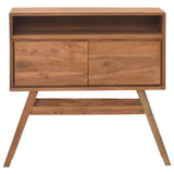 Console Table 80x30x80 cm Solid Teak Wood - Side View