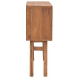 Console Table 80x30x80 cm Solid Teak Wood - Top-Down View