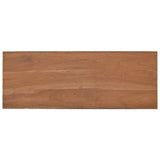 Console Table 80x30x80 cm Solid Teak Wood - Rear View