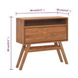 Console Table 80x30x80 cm Solid Teak Wood - Extra Image