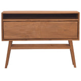 Console Table 110x30x79 cm Solid Teak Wood - Side View