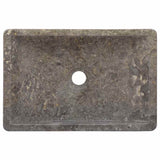 Sink 45x30x12 cm Marble High Gloss Grey - Close-Up Angle