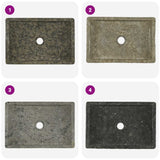 Sink 45x30x12 cm Marble High Gloss Grey - Extra Image