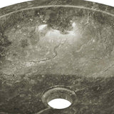 Sink Grey Ø40x12 cm Marble - Close-Up Angle
