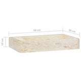 Sink Cream 58x39x10 cm Marble - Close-Up Angle