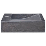Sink Black 58x39x10 cm Marble - Top-Down View