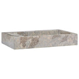 Sink Grey 58x39x10 cm Marble - Front View