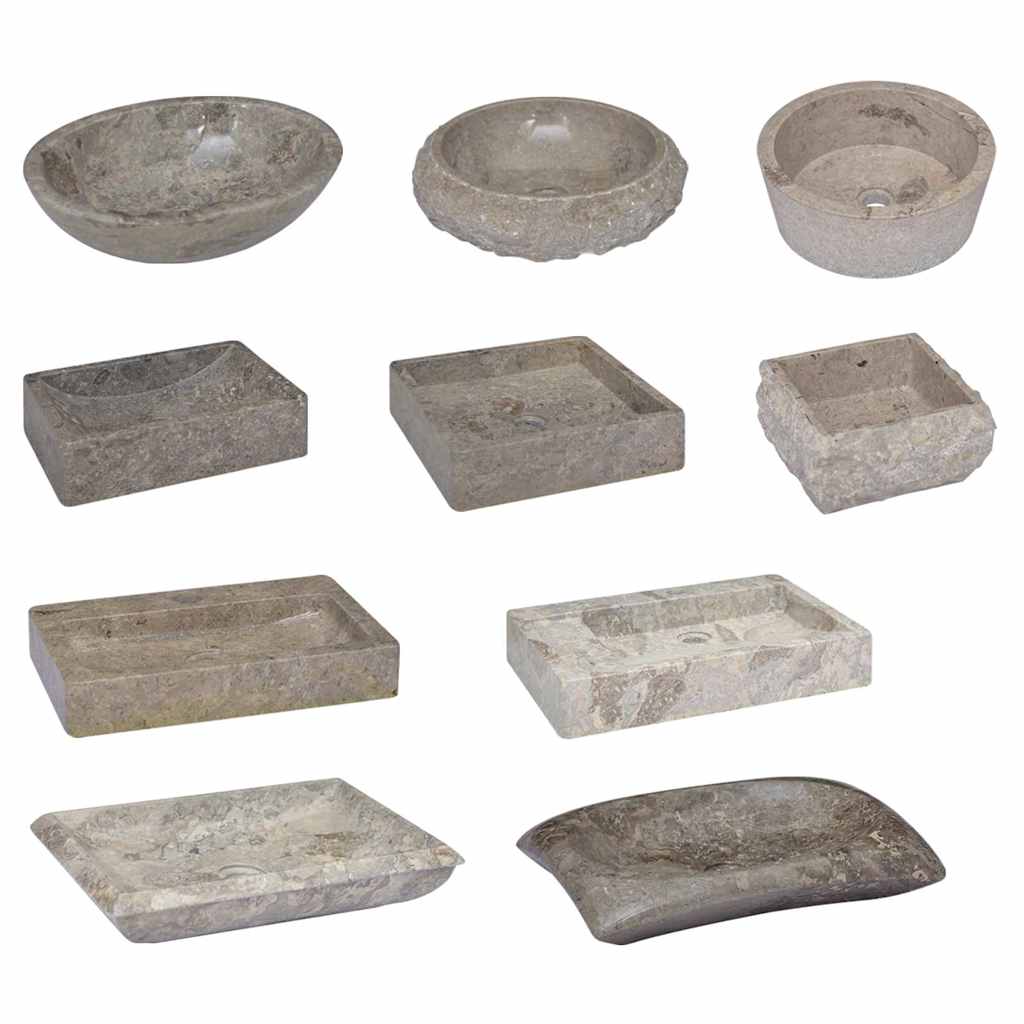 Sink Grey 58x39x10 cm Marble