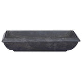 Sink Black 50x35x10 cm Marble - Side View