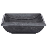 Sink Black 50x35x10 cm Marble - Top-Down View