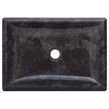 Sink Black 50x35x10 cm Marble - 45-Degree Angle
