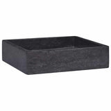 Sink Black 40x40x10 cm Marble - Front View