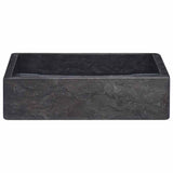 Sink Black 40x40x10 cm Marble - Side View